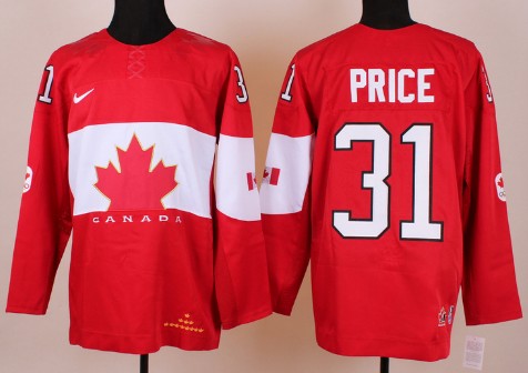 2014 Olympics Canada #31 Carey Price Red Jersey 