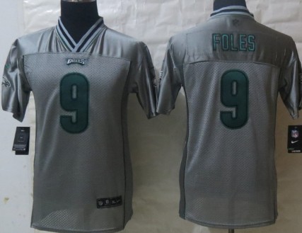 Nike Philadelphia Eagles #9 Nick Foles 2013 Gray Vapor Kids Jersey 