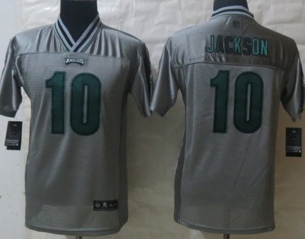 Nike Philadelphia Eagles #10 DeSean Jackson 2013 Gray Vapor Kids Jersey 