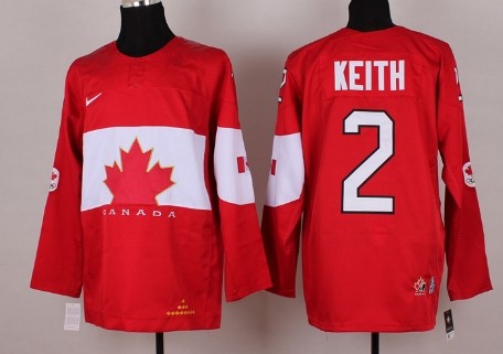 2014 Olympics Canada #2 Duncan Keith Red Jersey 