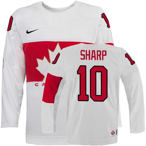 2014 Olympics Canada #10 Patrick Sharp White Jersey 