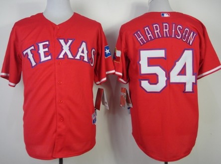 Texas Rangers #54 Matt Harrison 2014 Red Jersey 