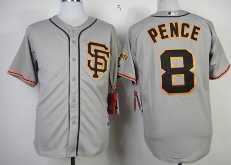 San Francisco Giants #8 Hunter Pence Gray SF Edition Jersey 