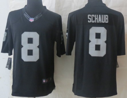 Nike Oakland Raiders #8 Matt Schaub Black Limited Jersey 