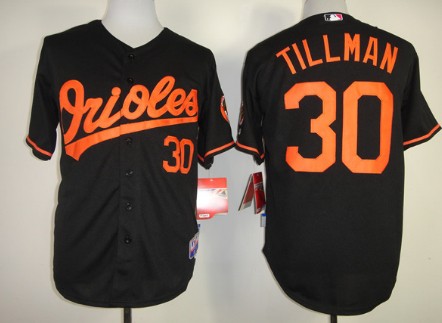 Baltimore Orioles #30 Chris Tillman Black Jersey 