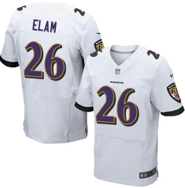 Nike Baltimore Ravens #26 Matt Elam 2013 White Elite Jersey 