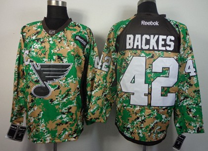 St. Louis Blues #42 David Backes 2014 Camo Jersey 