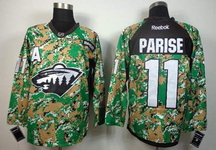 Minnesota Wild #11 Zach Parise 2014 Camo Jersey 