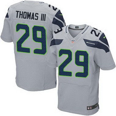 Men's Seattle Seahawks #29 Earl Thomas III Gray Alternate NFL Nike Elite Jersey