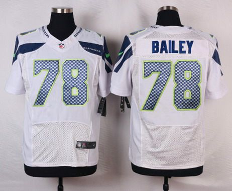 Men's Seattle Seahawks #78 Alvin Bailey White Road NFL Nike Elite Jersey