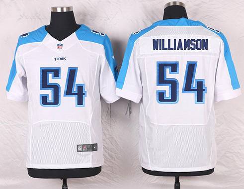 Men's Tennessee Titans #54 Avery Williamson White Road NFL Nike Elite Jersey