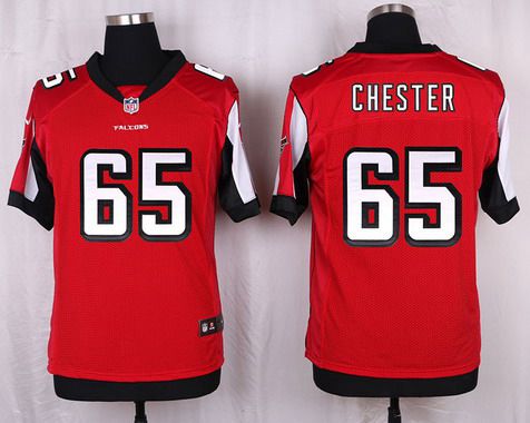 Men's Atlanta Falcons #65 Chris Chester Red Team Color NFL Nike Elite Jersey