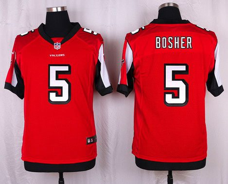 Men's Atlanta Falcons #5 Matt Bosher Red Team Color NFL Nike Elite Jersey