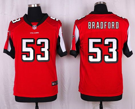 Men's Atlanta Falcons #53 Allen Bradford Red Team Color NFL Nike Elite Jersey