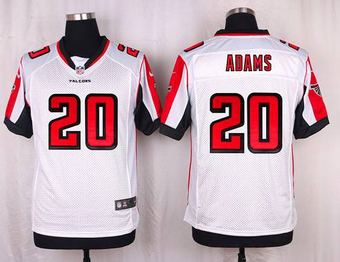 Men's Atlanta Falcons #20 Phillip Adams White Road NFL Nike Elite Jersey