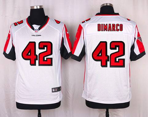 Men's Atlanta Falcons #42 Patrick DiMarco White Road NFL Nike Elite Jersey