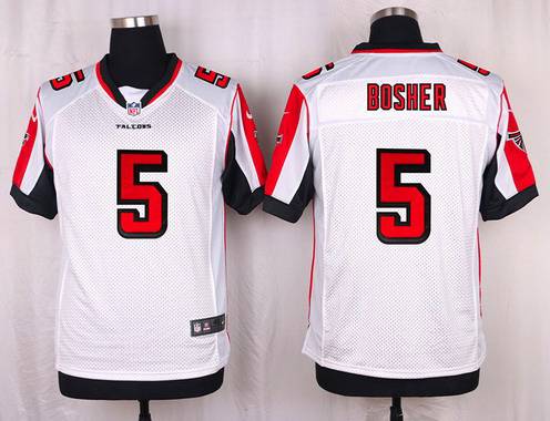 Men's Atlanta Falcons #5 Matt Bosher White Road NFL Nike Elite Jersey