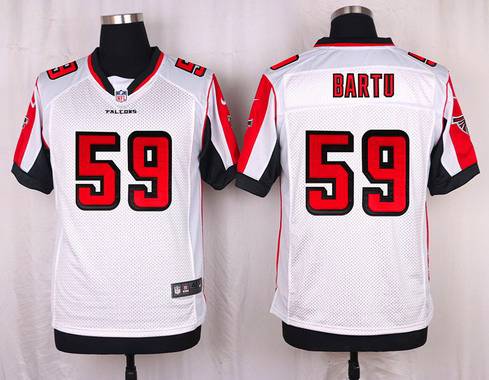 Men's Atlanta Falcons #59 Joplo Bartu White Road NFL Nike Elite Jersey