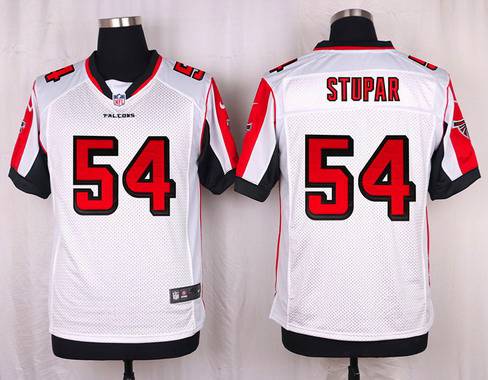 Men's Atlanta Falcons #54 Nate Stupar White Road NFL Nike Elite Jersey