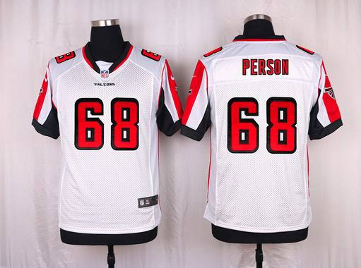 Men's Atlanta Falcons #68 Mike Person White Road NFL Nike Elite Jersey