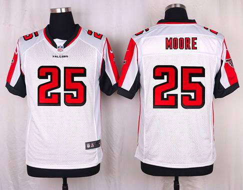 Men's Atlanta Falcons #25 William Moore White Road NFL Nike Elite Jersey