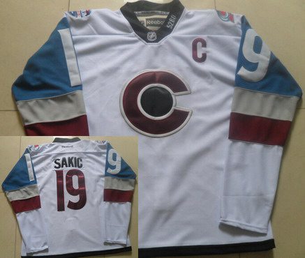 Men's Colorado Avalanche #19 Joe Sakic White 2016 Stadium Series Hockey Jersey