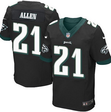 Men's Philadelphia Eagles #21 Eric Allen Black Retired Player NFL Nike Elite Jersey