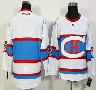 Montreal Canadiens Blank Reebok White 2016 Winter Classic Premier Jersey