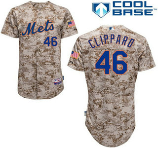 New York Mets #46 Tyler Clippard Camo Authentic Cool Base Jersey