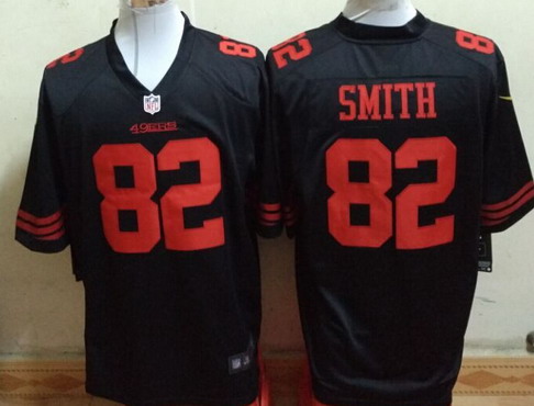 Men's San Francisco 49ers #82 Torrey Smith Black Alternate 2015 NFL Nike Game Jersey