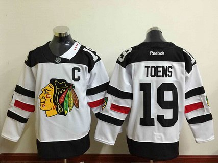 Men's Chicago Blackhawks #19 Jonathan Toews Reebok White 2016 Stadium Series Premier Jersey