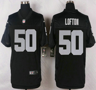 Oakland Raiders #50 Curtis Lofton Nike Black Elite Jersey