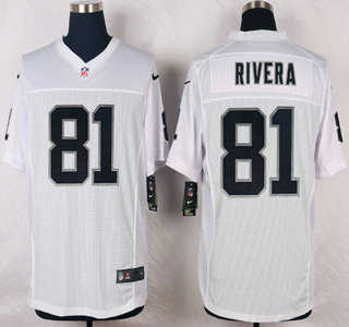 Oakland Raiders #81 Mychal Rivera Nike White Elite Jersey