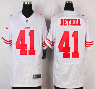 San Francisco 49ers #41 Antoine Bethea Nike White Elite Jersey