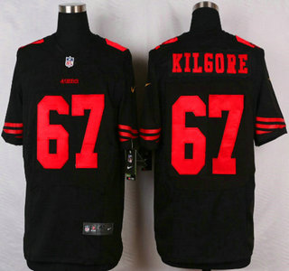 San Francisco 49ers #67 Daniel Kilgore 2015 Nike Black Elite Jersey