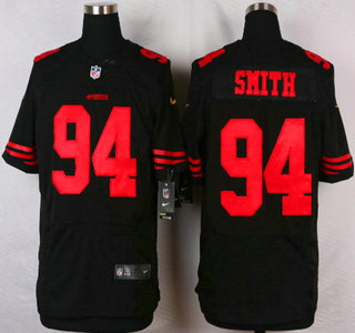 San Francisco 49ers #94 Justin Smith 2015 Nike Black Elite Jersey