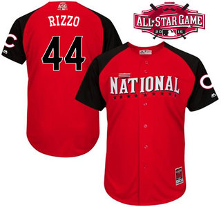 National League Chicago Cubs #44 Anthony Rizzo 2015 MLB All-Star Red Jersey