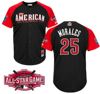 American League Kansas City Royals #25 Kendrys Morales 2015 MLB All-Star Black Jersey