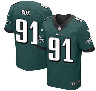 Philadelphia Eagles #91 Fletcher Cox Midnight Green Team Color NFL Nike Elite Jersey