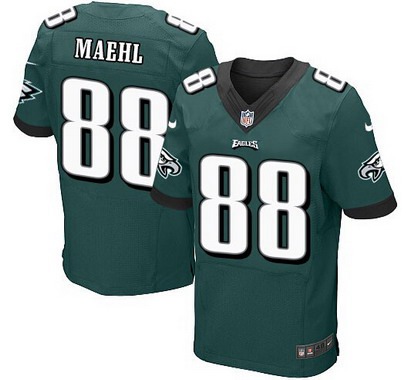 Philadelphia Eagles #88 Jeff Maehl Midnight Green Team Color NFL Nike Elite Jersey