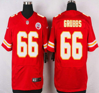 Men's Kansas City Chiefs #66 Ben Grubbs Red Team Color NFL Nike Elite Jersey