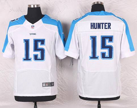 Men's Tennessee Titans #15 Justin Hunter White Road NFL Nike Elite Jersey