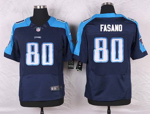 Men's Tennessee Titans #80 Anthony Fasano Navy Blue Alternate NFL Nike Elite Jersey