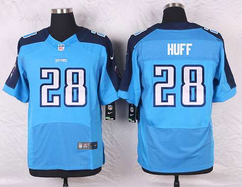 Men's Tennessee Titans #28 Marqueston Huff Light Blue Team Color NFL Nike Elite Jersey