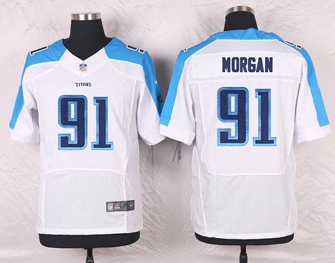 Men's Tennessee Titans #91 Derrick Morgan White Road NFL Nike Elite Jersey