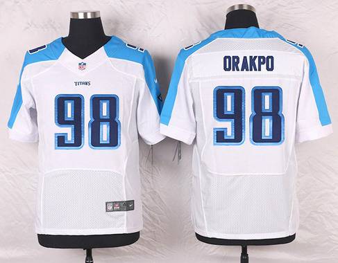 Men's Tennessee Titans #98 Brian Orakpo White Road NFL Nike Elite Jersey