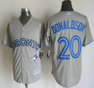 Men's Toronto Blue Jays #20 Josh Donaldson Away Gray 2015 MLB Cool Base Jersey