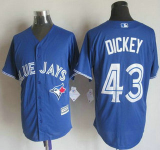 Men's Toronto Blue Jays #43 R.A. Dickey Alternate Blue 2015 MLB Cool Base Jersey