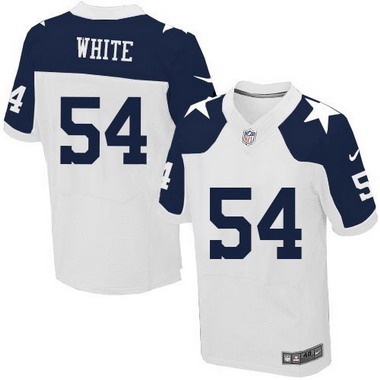 Men's Dallas Cowboys #54 Randy White White Thanksgiving Retired Player NFL Nike Elite Jersey