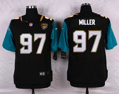 Men's Jacksonville Jaguars #97 Roy Miller Black Team Color NFL Nike Elite Jersey